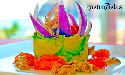 Ensalada canaria de aguacate y atún con vinagre macho