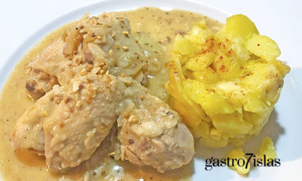 Pollo en salsa de almendras, desde La Palma