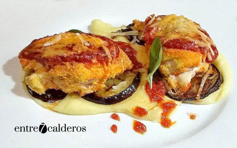 Pollo a la parmesana estilo canario