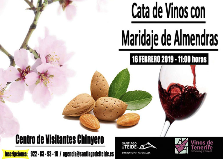 Almendras y vinos, maridaje volcánico