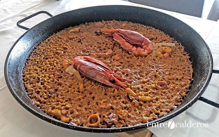 Paella del señoret de carabineros. Manuel Expósito. entre7calderos.