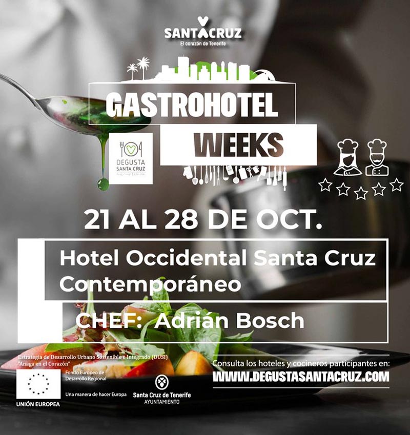 ‘GastroHotel Weeks’ visita desde el sábado el Occidental Santa Cruz Contemporáneo