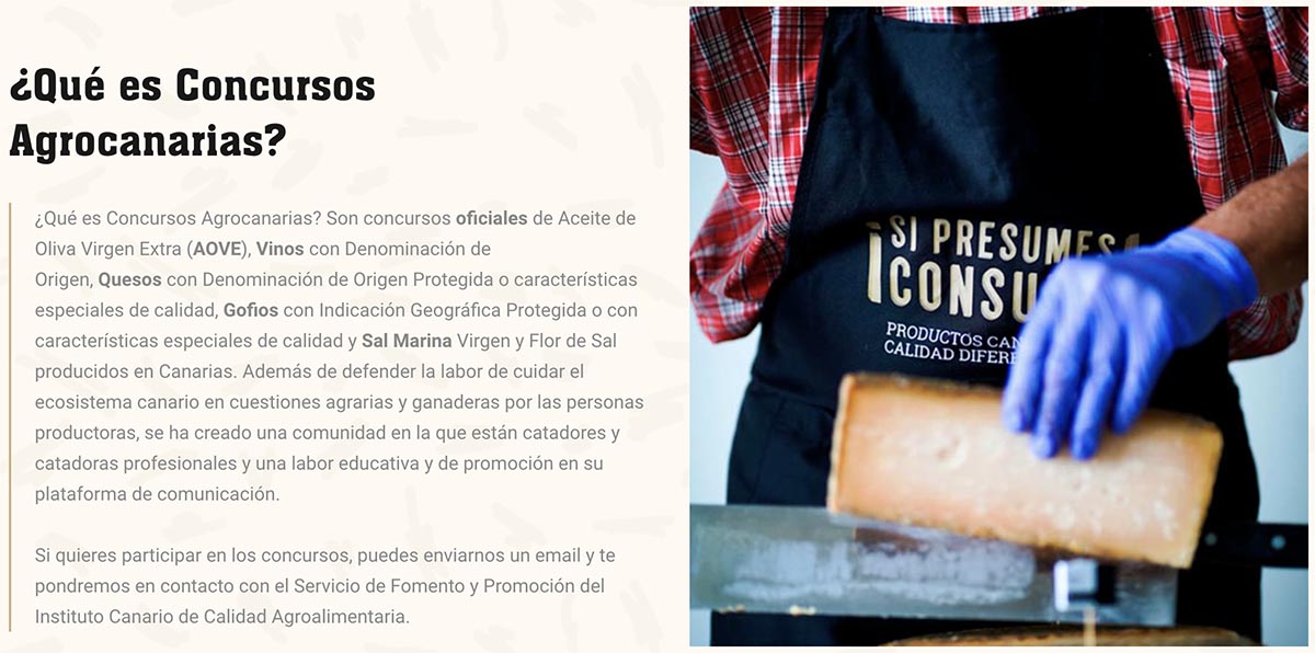 Canarias promociona los productos premiados en Agrocanarias con una guía online