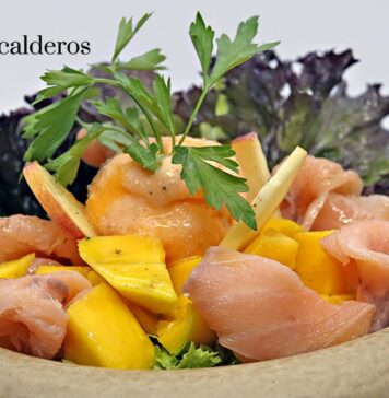 Ensalada de manzana manga y salmón. | © Manuel Expósito.
