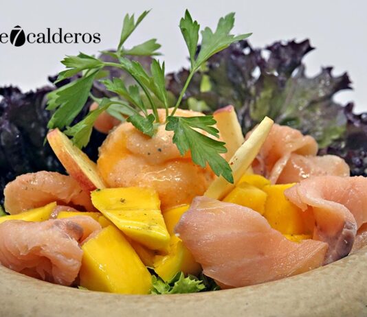 Ensalada de manzana manga y salmón. | © Manuel Expósito.
