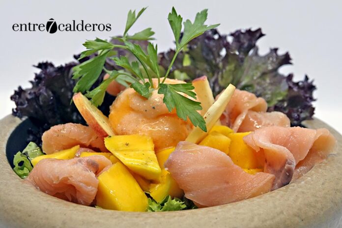 ensalada de manzana manga y salmón 001 Ensalada de manzana manga y salmón. | © Manuel Expósito.
