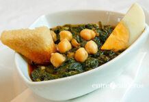 Cómo preparar el tradicional potaje de vigilia de Semana Santa con bacalao y garbanzos Potaje de vigilia, espinacas con garbanzos.