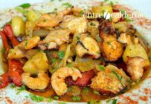 Revuelto de pulpo y gambas. | © Manuel Expósito.