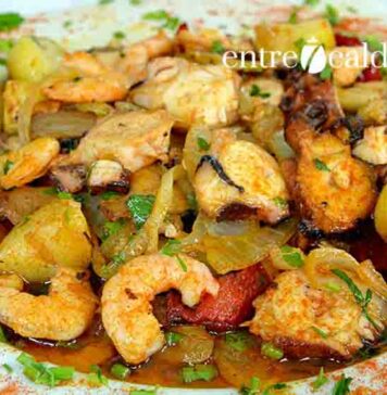 Revuelto de pulpo y gambas. | © Manuel Expósito.