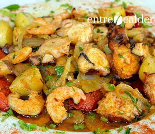 Revuelto de pulpo y gambas. | © Manuel Expósito.